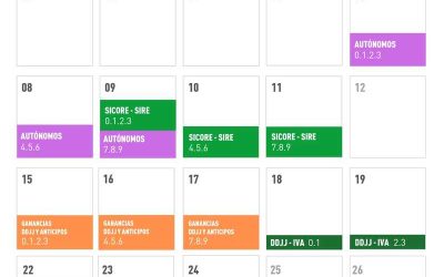 Calendario de vencimientos impositivos para Argentina en diciembre 2025