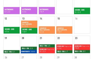 Calendario de Vencimientos en Argentina para Enero 2026