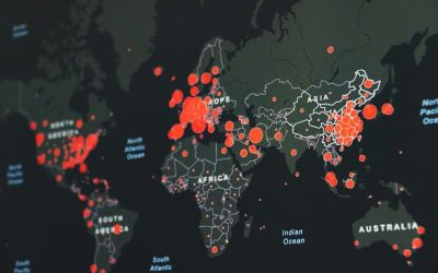 Mapa con puntos rojos